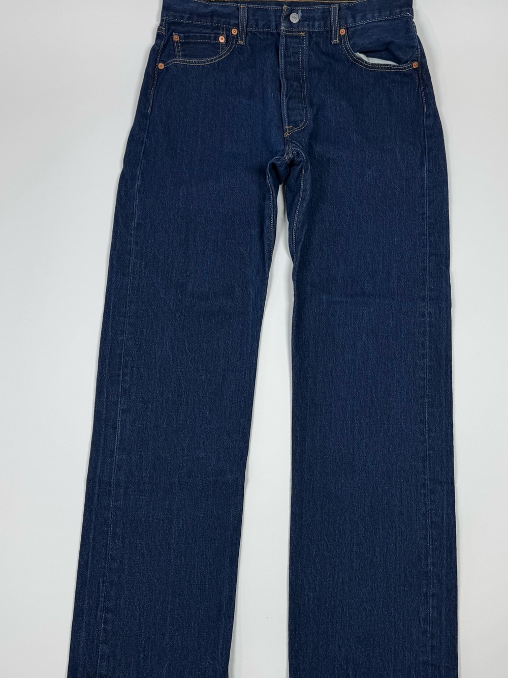 Levis 501 Jeans Mens 36x36 Blue Button Fly Straight Denim Classic Workwear